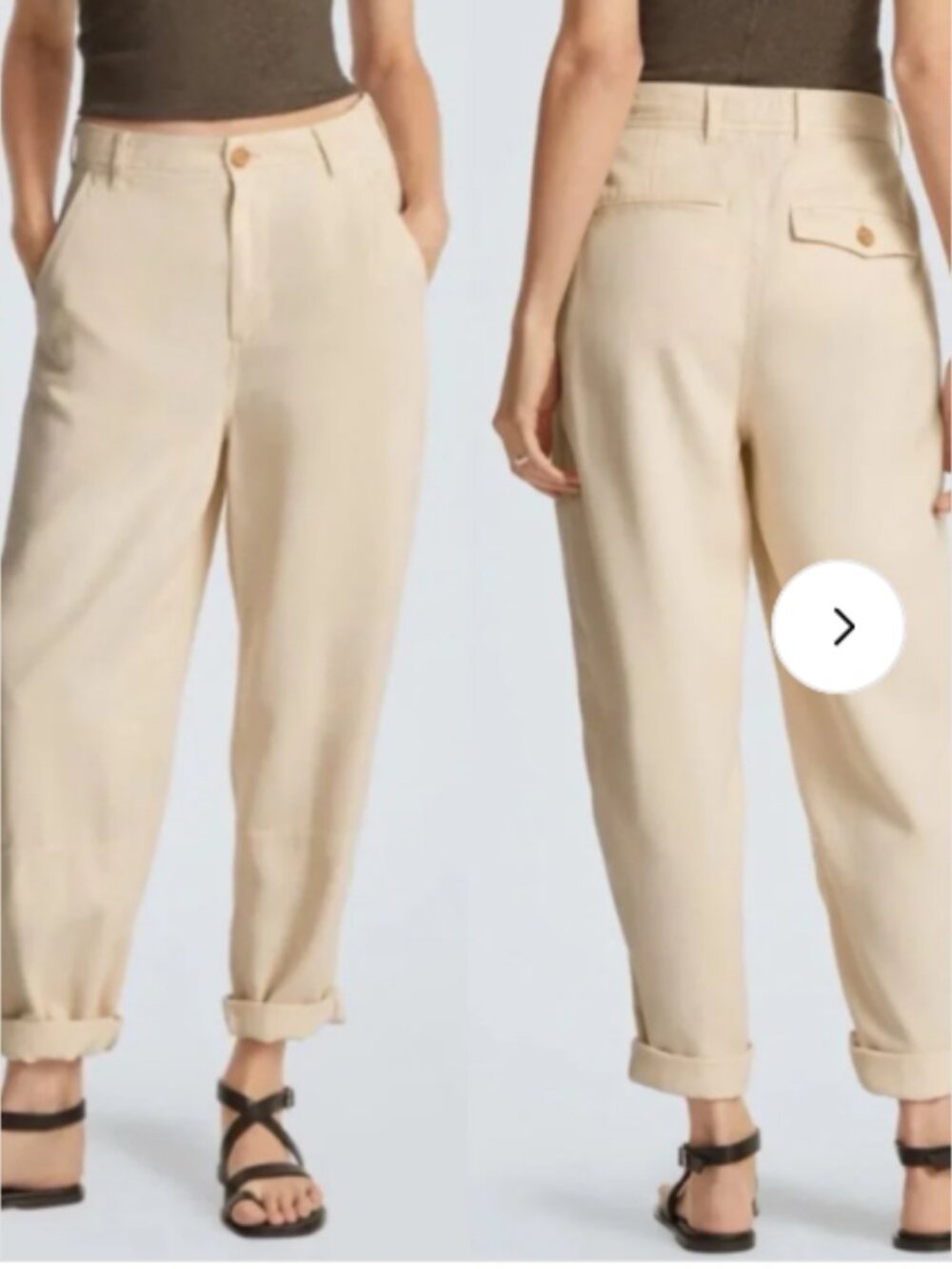 Everlane the relaxed chino size 2 Light Tan beige Chinos trousers- Straight Leg